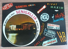 CARTOLINA PUBBLICITà ITALIA ANCONA SENIGALLIA DANCING NIGHT CLUB  ITALY POSTCARD