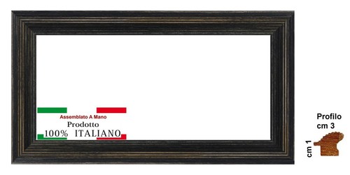 Cornice nera lavorata in - cornice,