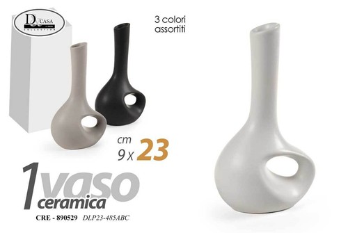 Vaso anfora ceramica fiori - ceramica,