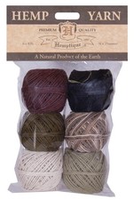 Hemptique Filato di Canapa Bon Bons 25m 6/Pkg - Terra