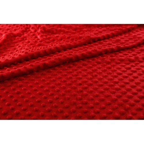 Tessuto peluche minky rosso - tessuto,
