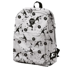 Zaino Scuola Tondo Americano Starter Brooklyn Bianco Apertura Superiore con Zip