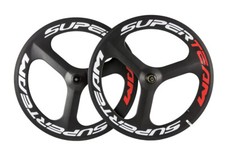 Superteam 70mm Road Tri Spoke Wheel Carbon Wheelset 3 Raggi Cerchio Freno Wheelset