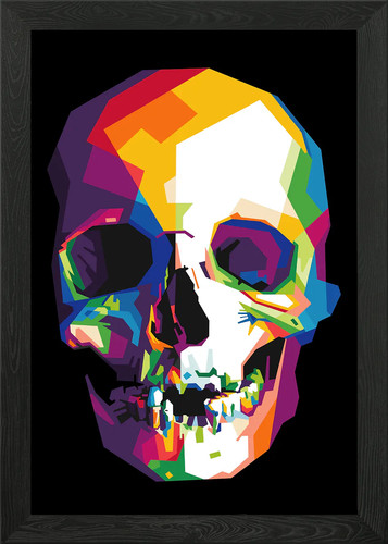 Poster colorato testa - , di