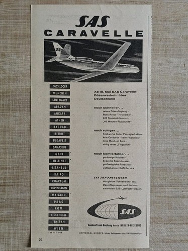Sas caravelle 1959 pubblicità - 1959,