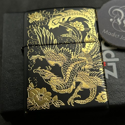 Zippo phoenix nero oro lati - zippo,