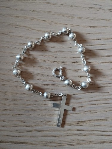 Bracciale rosario argento - bracciale,