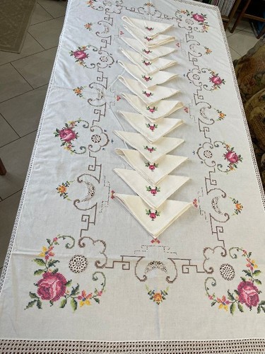 Tovaglia vintage cotone - , avorio