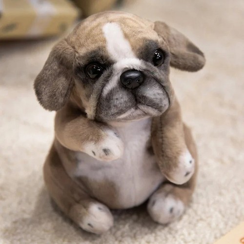 Peluche cane carlino - kaki, 8