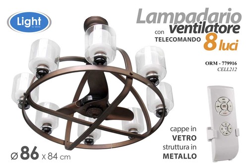 Lampadario ventilatore metallo - ventilatore,