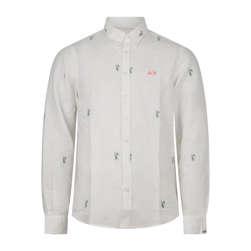 Sun68 camicia bianca in lino - -,