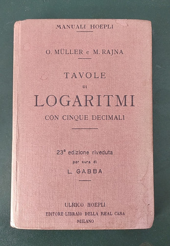Tavole logaritmi o - tavole,