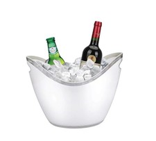 Cestello per ghiaccio Suaglass Ovale Seau a glace Plastica 20 x 27 cm Bianco 