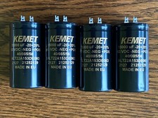 4 nuovi condensatori filtro principale 15000 uf 63v Kemet per Sansui AU-717 MISURA ESATTA 40mm