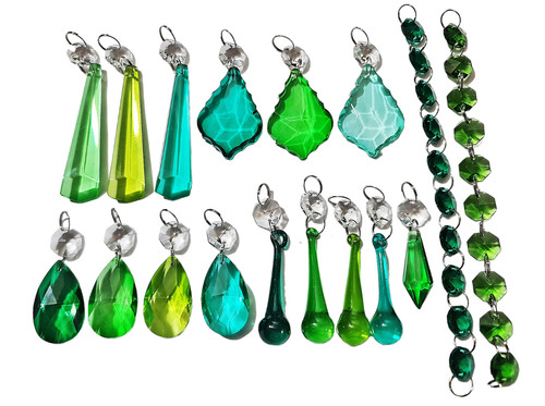 Lampadario verde taglio
