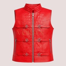 Gilet uomo rosso coccodrillo