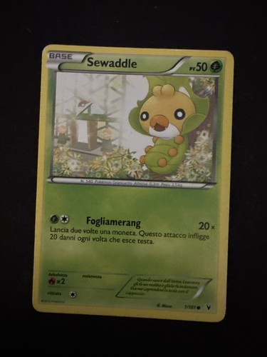 Carta pokemon sewaddle 101 - carta,