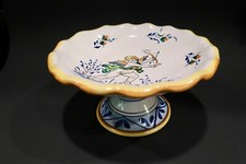 Piedistallo Piatto Caramelle Cherubino/Putti Made in Italy Smalto Crackle 8"