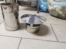 Cappello parapioggia comignolo acciaio inox - con manicotto