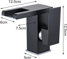 Rubinetto per lavabo da bagno a cascata a led, miscelatore per lavabo da bagno c