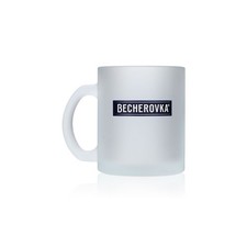 Becherovka Vodka Kaffeebecher Becher Tasse Frühstück weiß satiniert