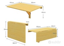 Tavolo pieghevole da muro  Interno Esterno