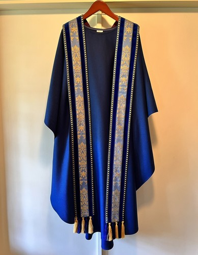 Chasuble with overlay stole - with,