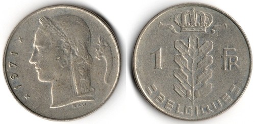 Belgio franchi 1971 legenda - 5, franchi,