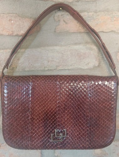 Borsa tracolla pitone marrone - borsa,