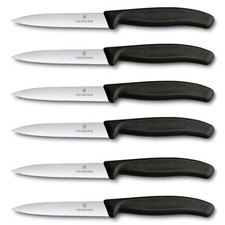 Coltello casa Cucina Victorinox spelucchino Svizzero 6 Pezzi Sega Nero Classico