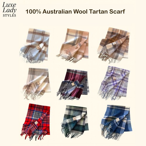 Sciarpa lana check tartan 100%