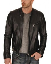 Giacca Uomo Motociclista Pelle