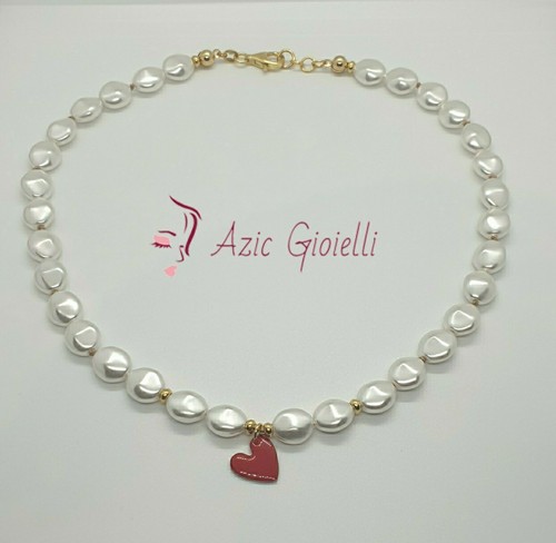 Girocollo con perle arg - con,
