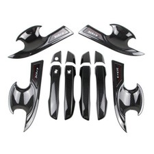 Maniglia porta + coperchio cavità ciotola per Honda Civic 16-19 stile fibra di carbonio con Smart