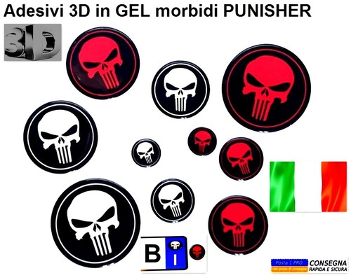 Adesivi punisher teschio in - 3d,