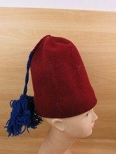 vecchio CAPPELLO FEZ DA BERSAGLIERE MILITARE ESERCITO ITALIANO rosso 58 vintage