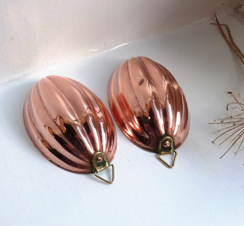 Antique copper jelly moulds