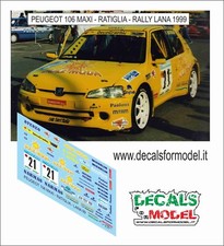 Decals peugeot 106 maxi - decals, 1:43