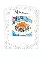 Magnete Artigianale da frigo in vetro collezione Cucina Italiana Decoro Lasagna