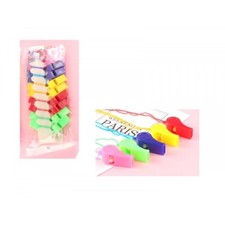 fischietto colorato con corda sport arbitro partita fischio segnale