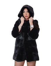 Coat 80cm Flanked Black Mink