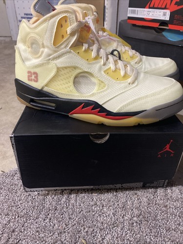 Air jordan off white - 5, sail