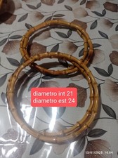 2 MANICO Bamboo rotondo coppia