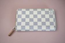used authentic louis vuitton zippy compact wallet damier azur