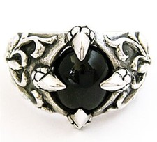 ANELLO GOTICO STELLA NERA