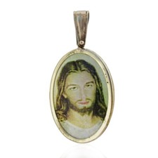 Ciondolo ovale Volto di Gesu'