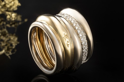 Anello pomellato tubolare - anello,
