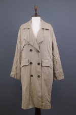 ANNETTE GORTZ Cappotto Tranch Cappotto Beige Doppiopetto Giacca Taglia M