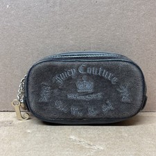 Borsa portafoglio Juicy Couture Sidekick 2 pelle velluto rara vintage anni 2000 y2k pouch