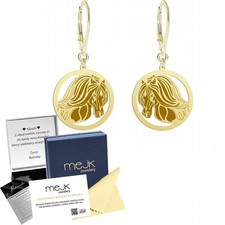 Orecchini placcati oro argento 925 cavallo zingaro vanner regalo gioielli incisione